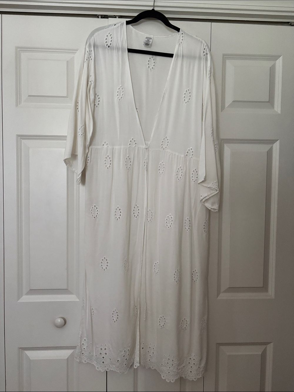 White Eyelet Swim Coverup / Duster